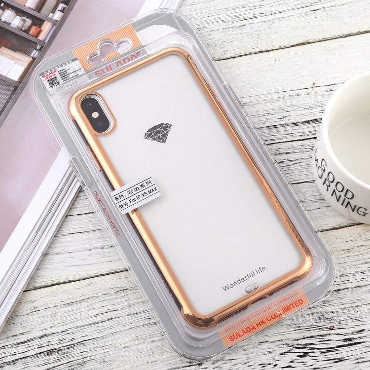 For iPhone XS Max SULADA Colorful Edge Series Shockproof TPU + Electroplated Edge Protective Case