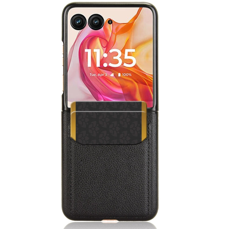 For Motorola Razr 50 Ultra Litchi Texture Card Slot Phone Case