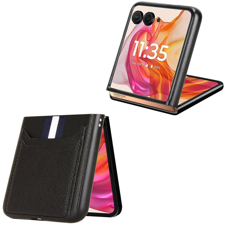 For Motorola Razr 50 Ultra Litchi Texture Card Slot Phone Case