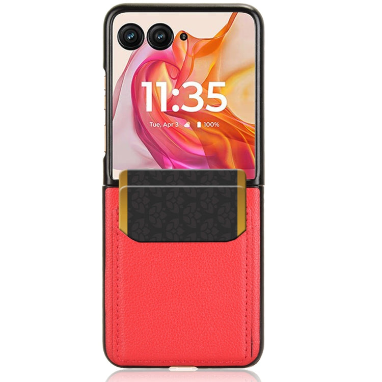 For Motorola Razr 50 Ultra Litchi Texture Card Slot Phone Case