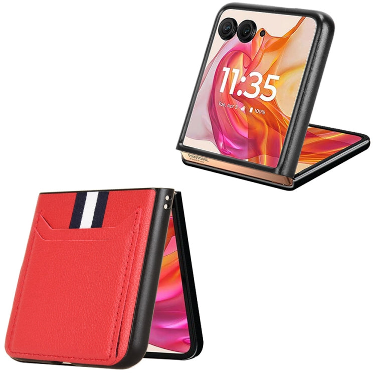 For Motorola Razr 50 Ultra Litchi Texture Card Slot Phone Case