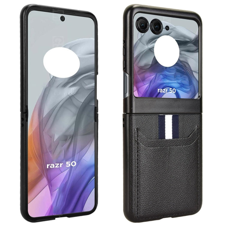 For Motorola Razr 50 Litchi Texture Card Slot Phone Case