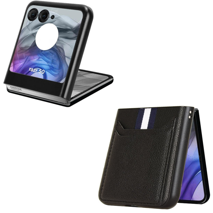 For Motorola Razr 50 Litchi Texture Card Slot Phone Case