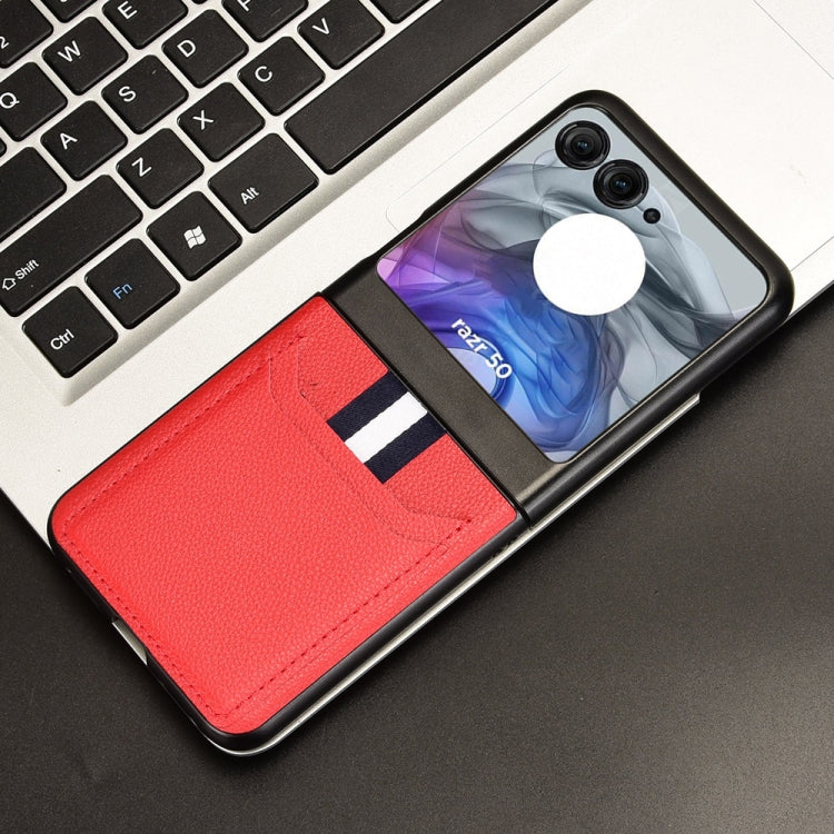 For Motorola Razr 50 Litchi Texture Card Slot Phone Case