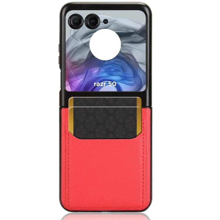 For Motorola Razr 50 Litchi Texture Card Slot Phone Case