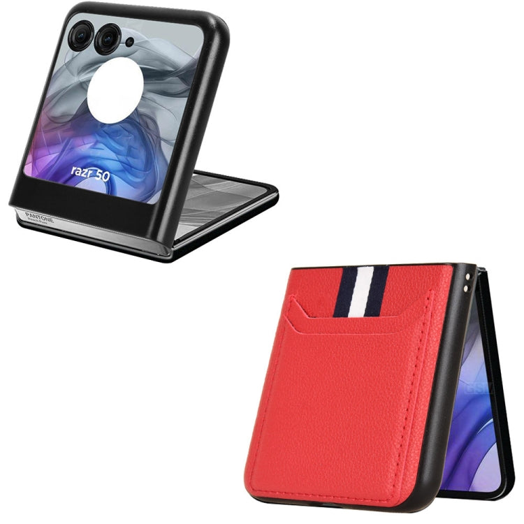 For Motorola Razr 50 Litchi Texture Card Slot Phone Case