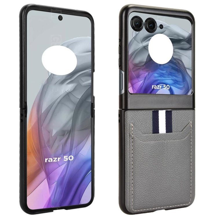 For Motorola Razr 50 Litchi Texture Card Slot Phone Case