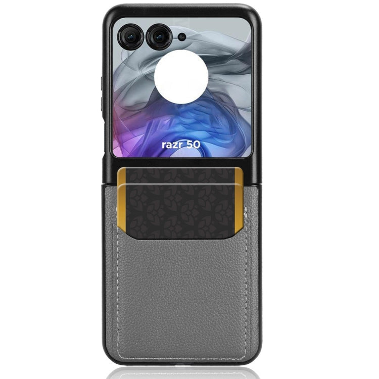 For Motorola Razr 50 Litchi Texture Card Slot Phone Case