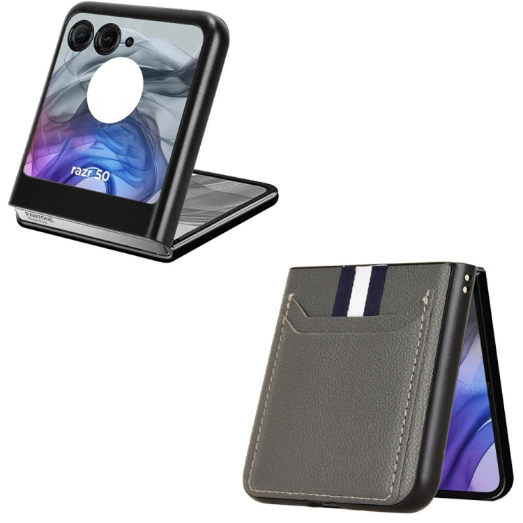 For Motorola Razr 50 Litchi Texture Card Slot Phone Case
