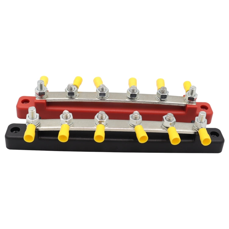 CP-3125 1 Pair RV Yacht 150A High Current Single-row 4-way Busbar with 12pcs Terminals