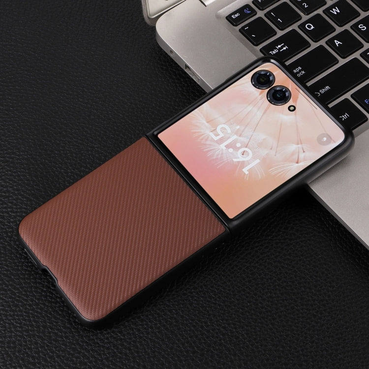 For Motorola Moto Razr 50 Ultra PU Leather PC Phone Case