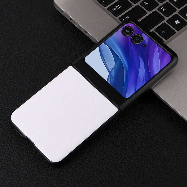 For Motorola Moto Razr 50 PU Leather PC Phone Case