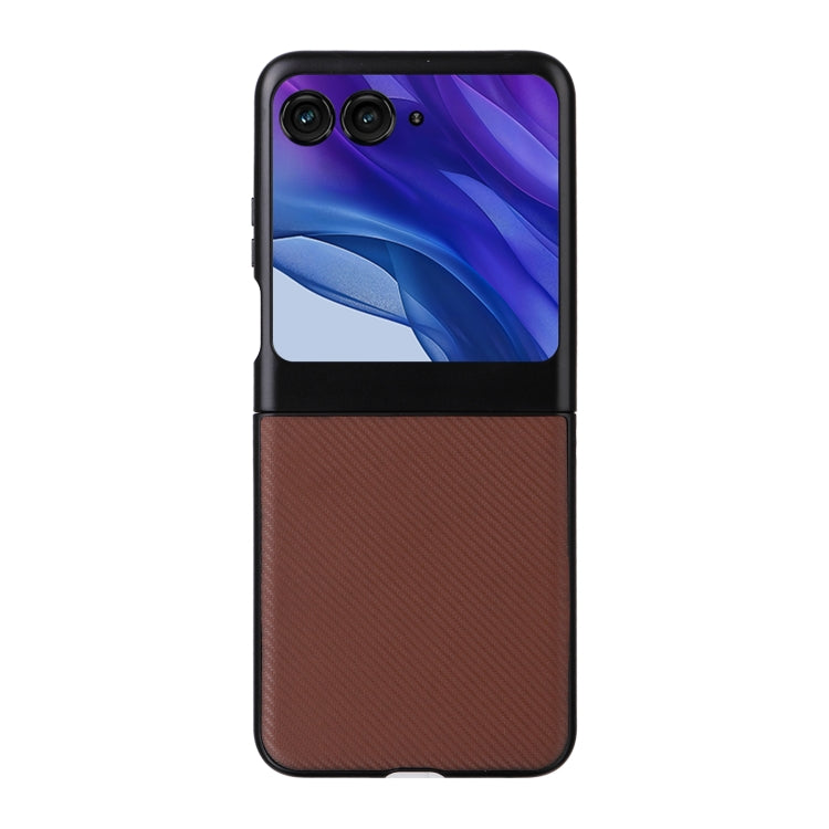 For Motorola Moto Razr 50 PU Leather PC Phone Case