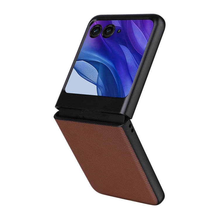 For Motorola Moto Razr 50 PU Leather PC Phone Case