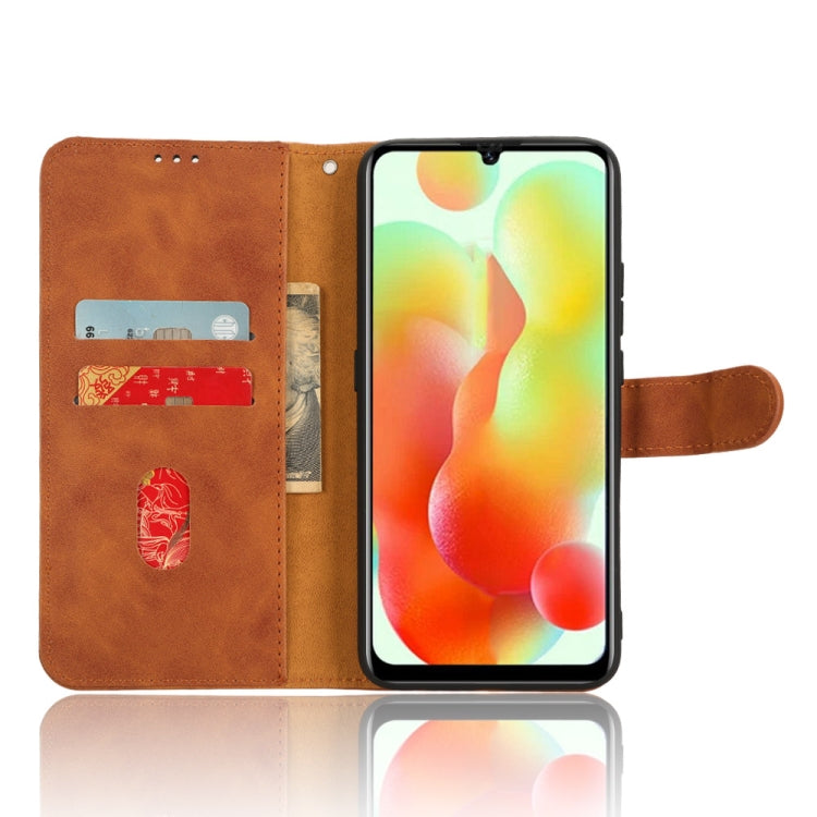 For Oukitel C33 Skin Feel Magnetic Flip Leather Phone Case