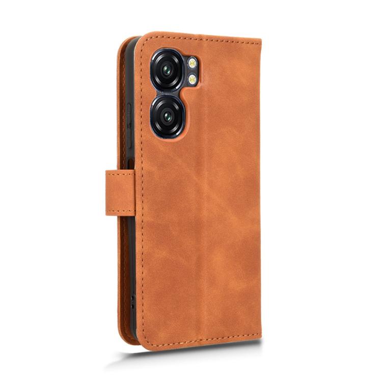 For Oukitel C58 Skin Feel Magnetic Flip Leather Phone Case