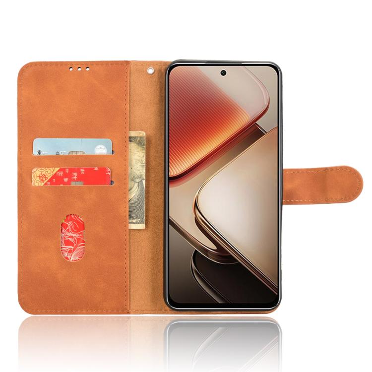 For Oukitel C58 Skin Feel Magnetic Flip Leather Phone Case