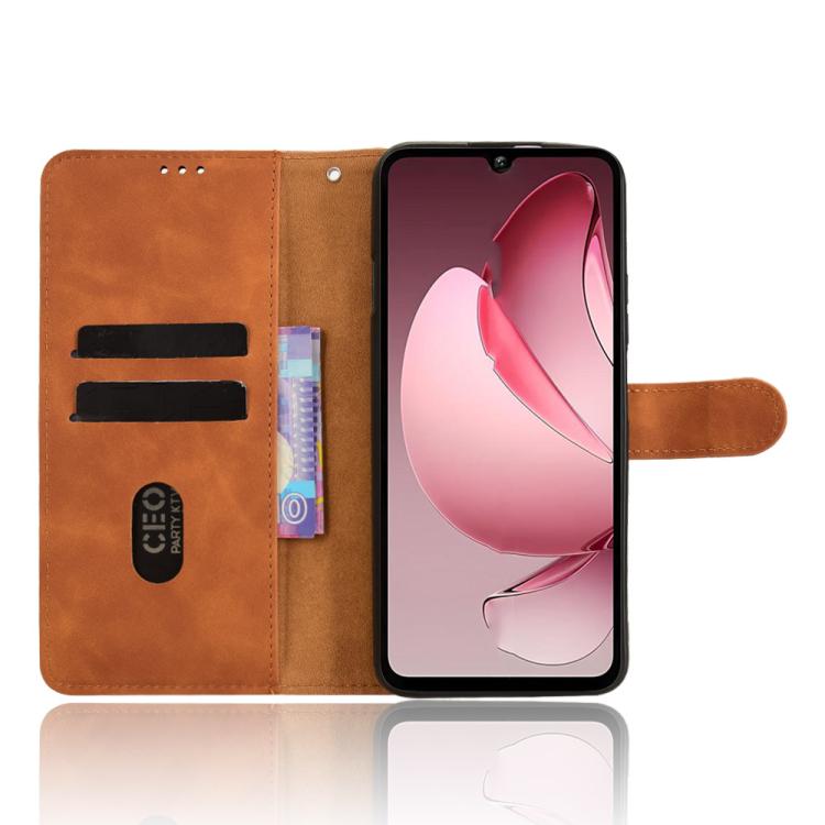 For Oukitel C60 Pro / C60 Skin Feel Magnetic Flip Leather Phone Case