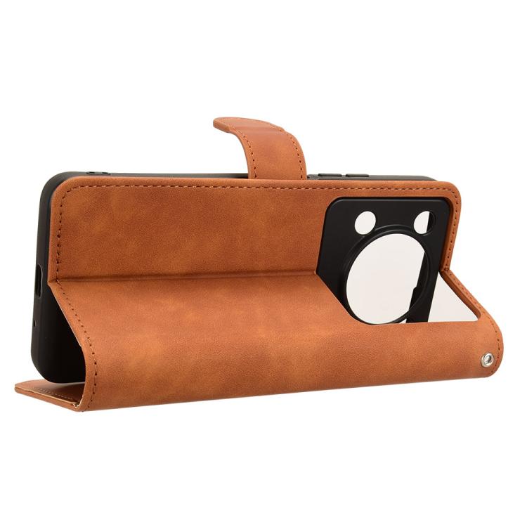 For Oukitel C60 Pro / C60 Skin Feel Magnetic Flip Leather Phone Case