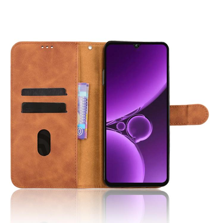 For Oukitel C59 Pro Skin Feel Magnetic Flip Leather Phone Case