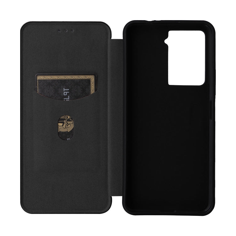 For HTC U23 Pro Carbon Fiber Texture Flip Leather Phone Case