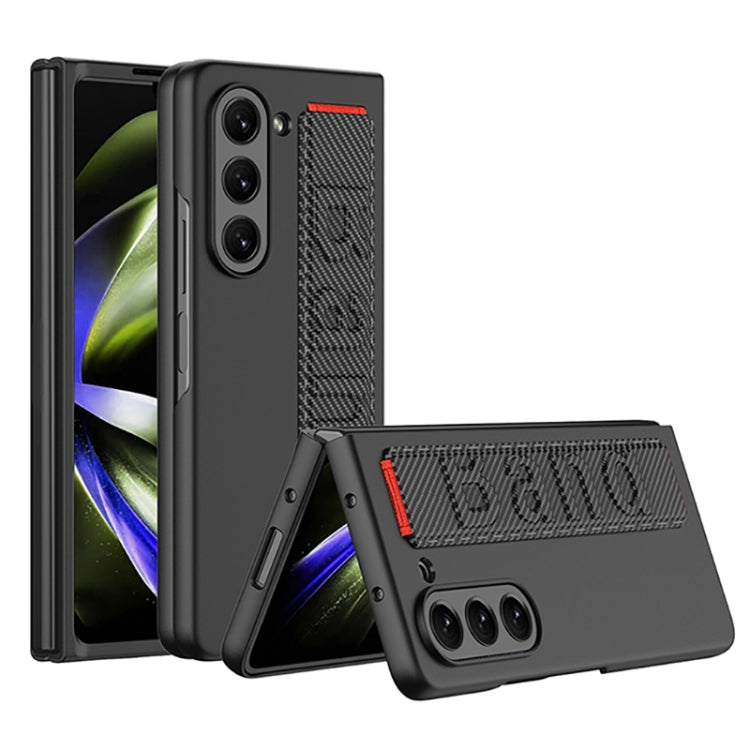 For Samsung Galaxy Z Fold5 5G GKK Ultra-thin Wristband Shockproof Phone Case with Holder