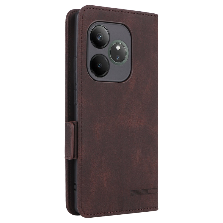 For Realme GT 6 / GT 6T Magnetic Clasp Leather Phone Case
