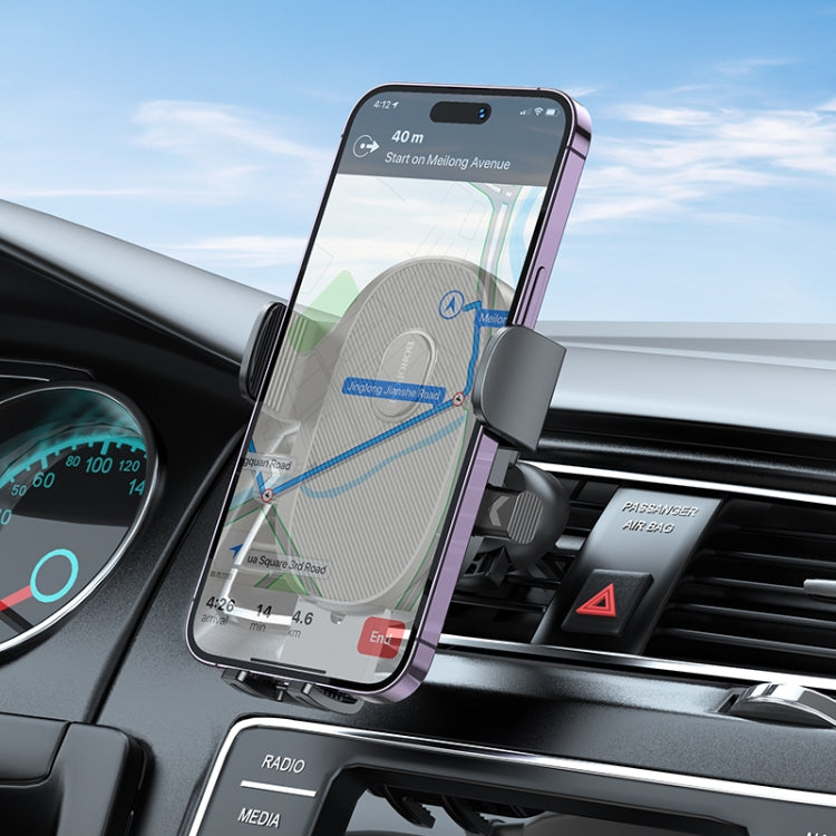 Borofone BH92 Grand One-button Air Outlet Car Holder(Black)