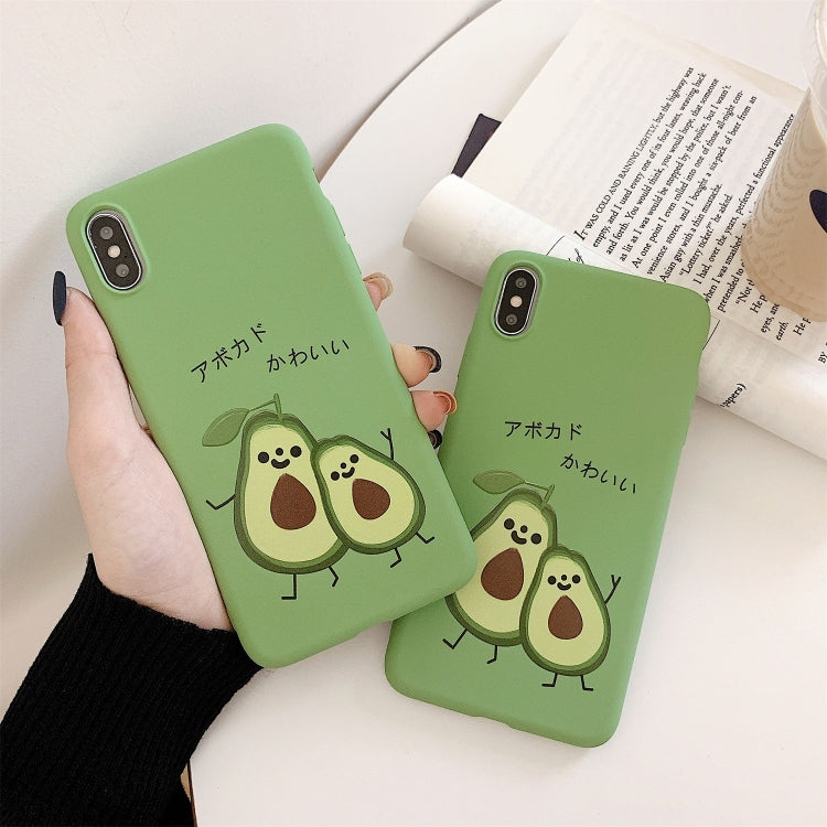For iPhone XS Max TPU Pattern Phone Case(Avocado)