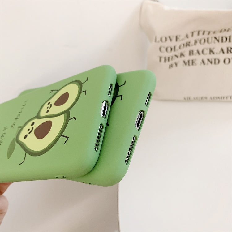For iPhone XS Max TPU Pattern Phone Case(Avocado)