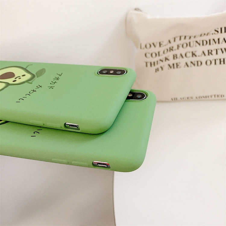 For iPhone XS Max TPU Pattern Phone Case(Avocado)