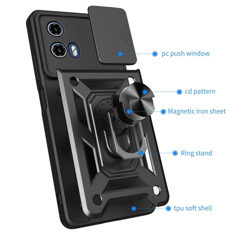 For Motorola Moto G04 / G24 Sliding Camera Cover Design TPU+PC Phone Case
