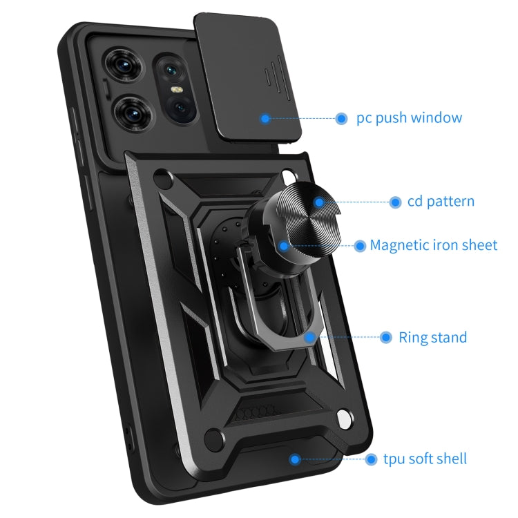 For Motorola Edge 50 Pro Global Sliding Camera Cover Design TPU+PC Phone Case