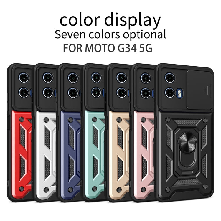 For Motorola Moto G34 5G Sliding Camera Cover Design TPU+PC Phone Case