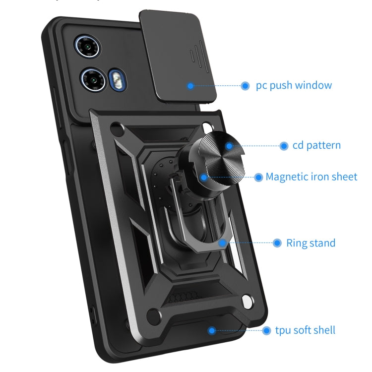 For Motorola Moto G34 5G Sliding Camera Cover Design TPU+PC Phone Case