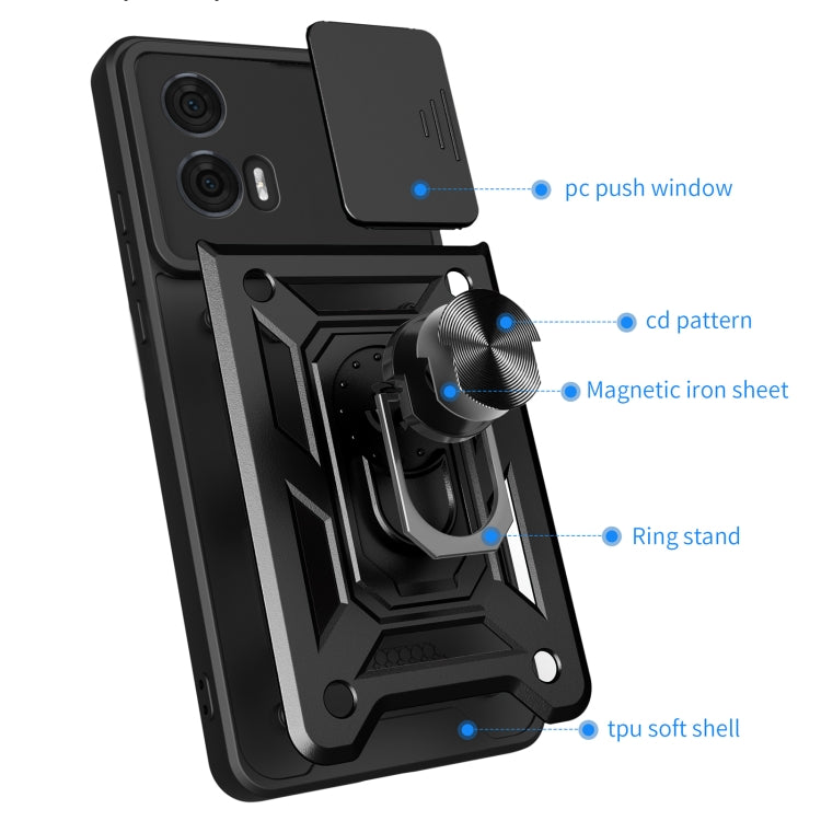 For Motorola Edge 50 Fusion Sliding Camera Cover Design TPU+PC Phone Case