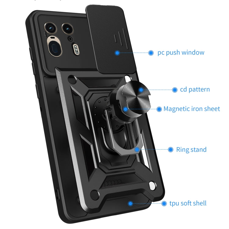 For Motorola Edge 50 Ultra Sliding Camera Cover Design TPU+PC Phone Case