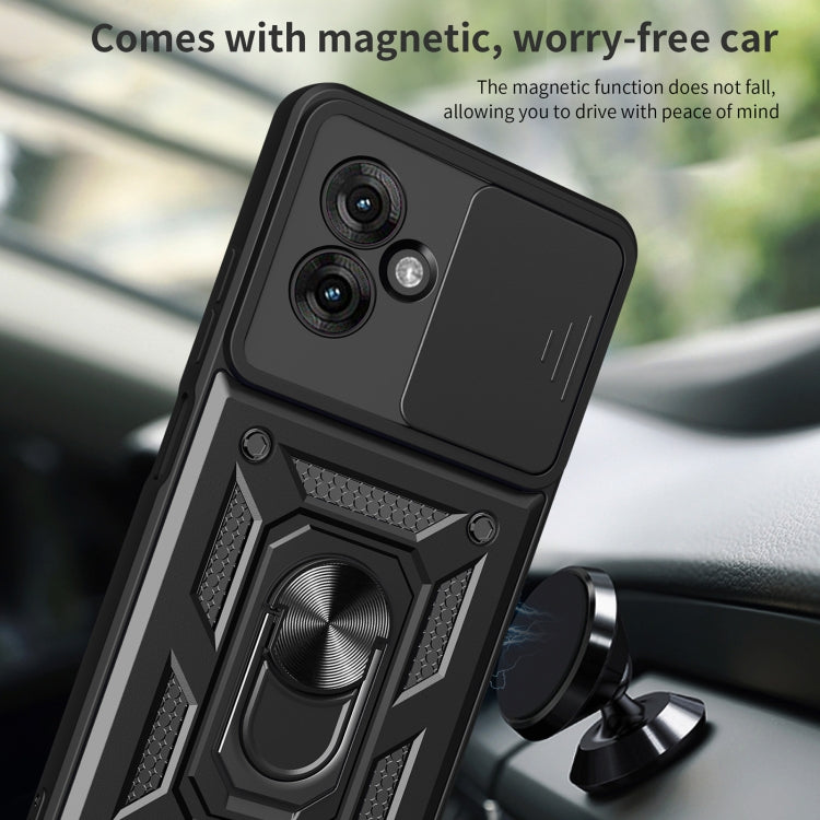 For Motorola Moto G55 Sliding Camera Cover Design TPU+PC Phone Case