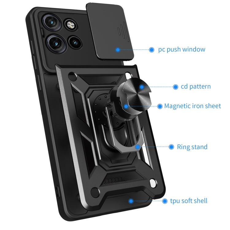 For Motorola Edge 50 Neo Sliding Camera Cover Design TPU+PC Phone Case