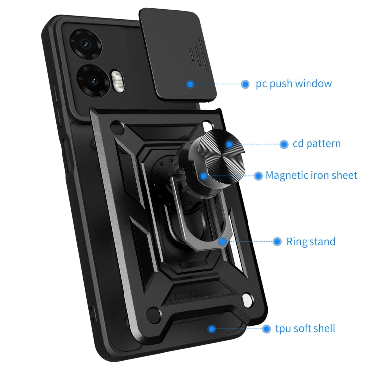 For Motorola Moto G35 5G Global Sliding Camera Cover Design TPU+PC Phone Case