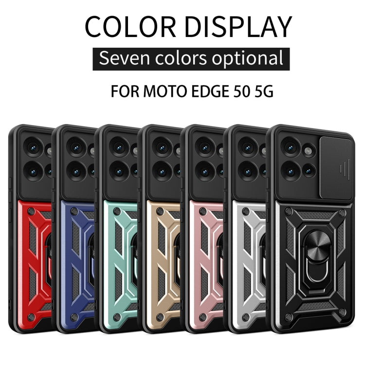 For Motorola Edge 50 5G Sliding Camera Cover Design TPU+PC Phone Case