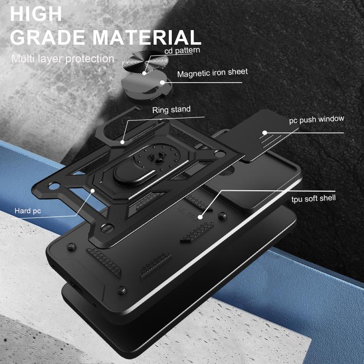 For Motorola Moto G05 Sliding Camera Cover Design TPU+PC Phone Case