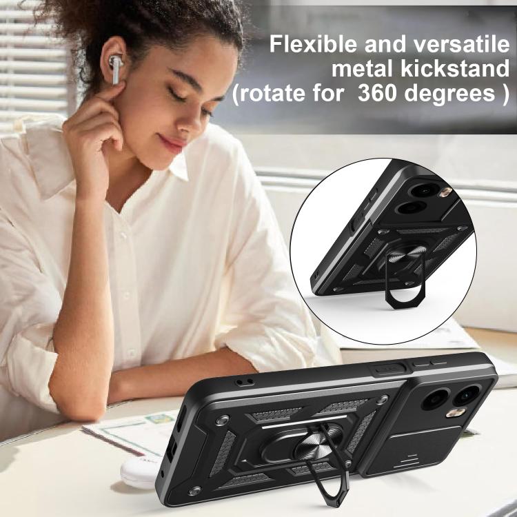 For Motorola Moto G05 Sliding Camera Cover Design TPU+PC Phone Case