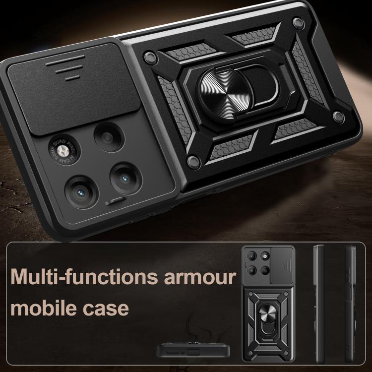 For Motorola Moto G15 / G17 4G Sliding Camera Cover Design TPU+PC Phone Case