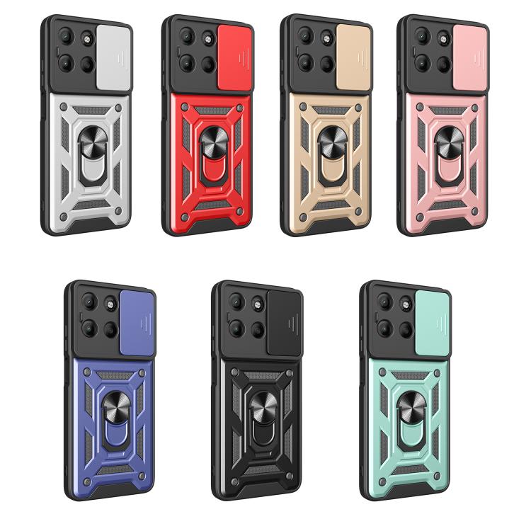 For Motorola Moto G15 / G17 4G Sliding Camera Cover Design TPU+PC Phone Case