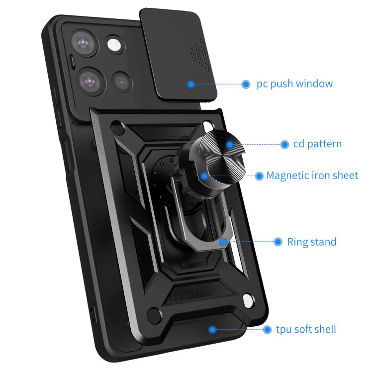 For Motorola Moto G 2025 Sliding Camera Cover Design TPU+PC Phone Case