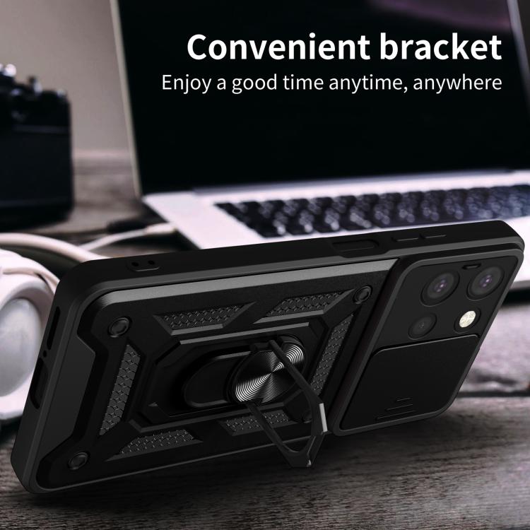 For Motorola Moto G 2025 Sliding Camera Cover Design TPU+PC Phone Case