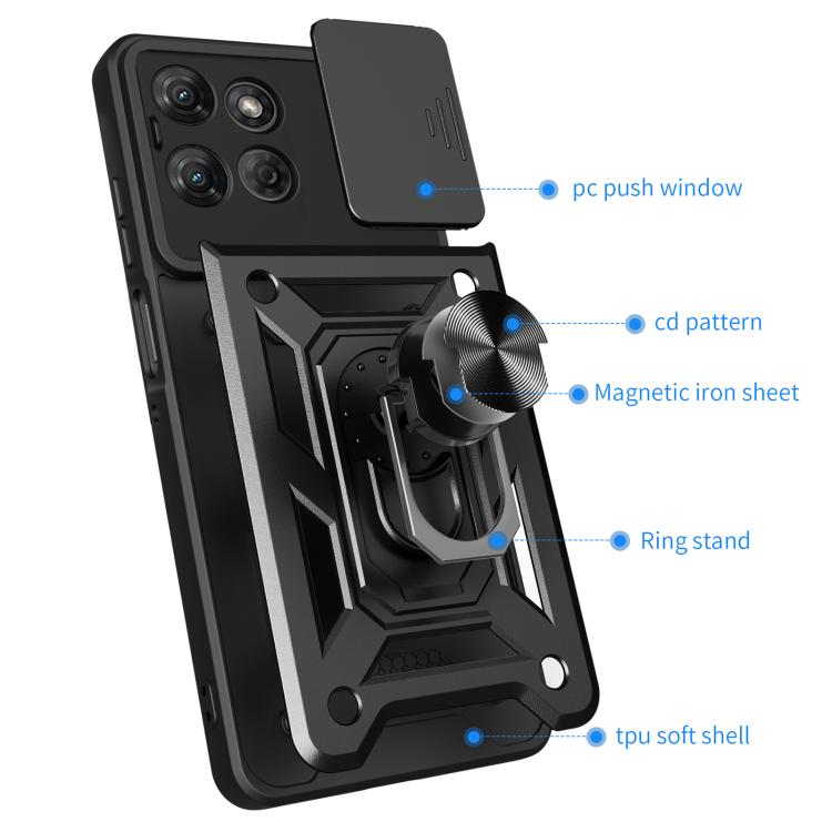 For Motorola Moto G Power 2025 Sliding Camera Cover Design TPU+PC Phone Case