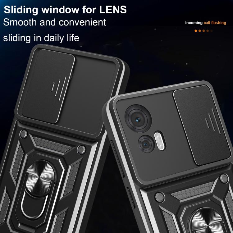 For Motorola Edge 30 Neo Sliding Camera Cover Design TPU+PC Phone Case