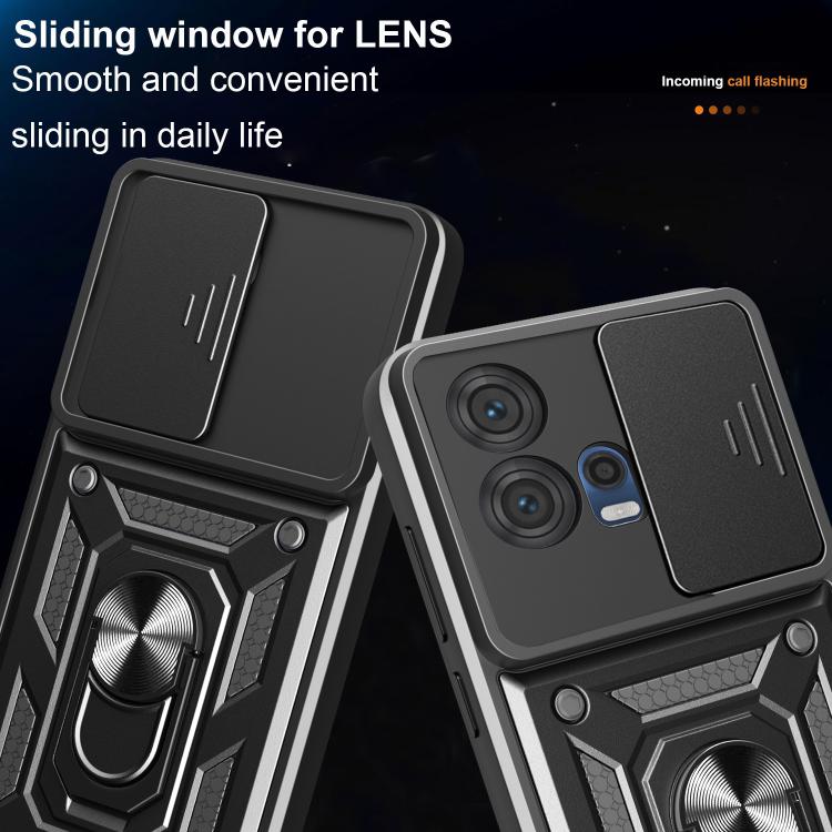 For Motorola Edge 30 Fusion Sliding Camera Cover Design TPU+PC Phone Case